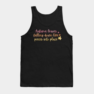 Autumn Leaves All Too Well Lyric Taylor Swift Tank Top